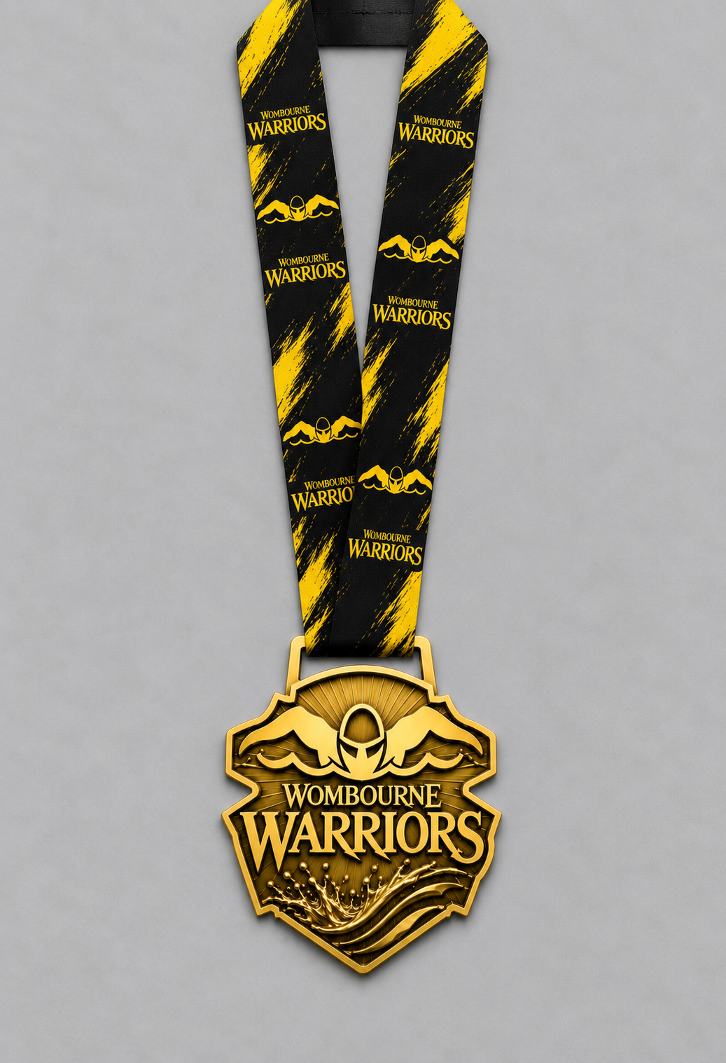 Bespoke swimming medal — Wombourne Warriors Swimming Club