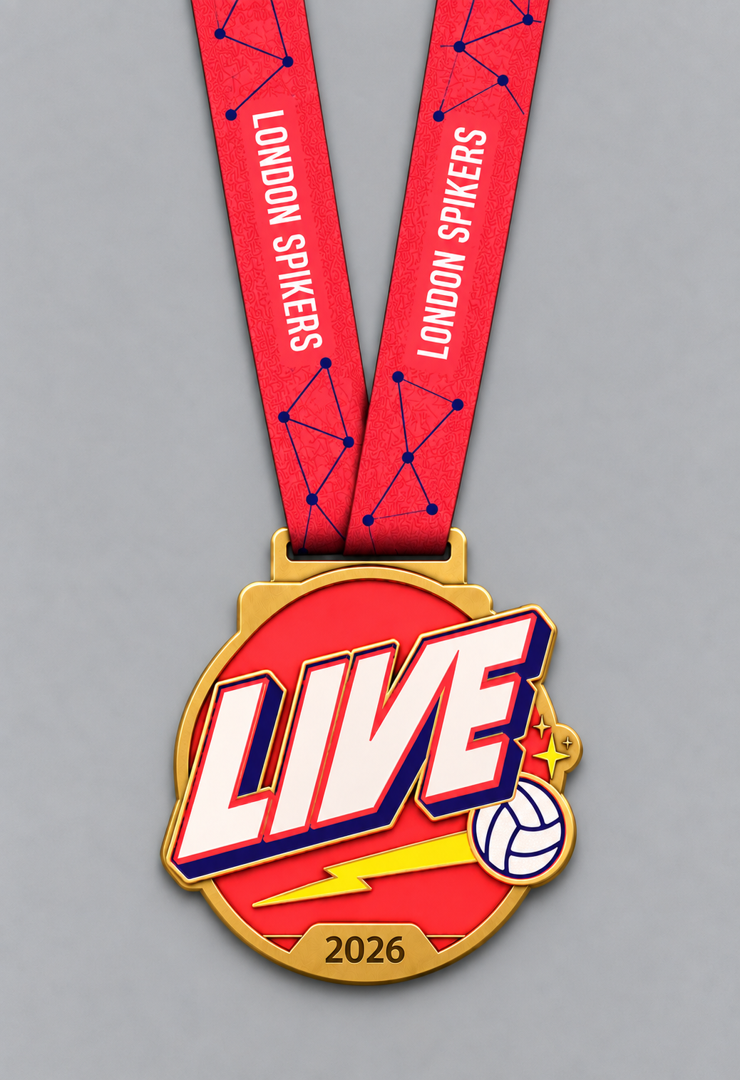 Bespoke volleyball medal — London Spikers Volleyball Club
