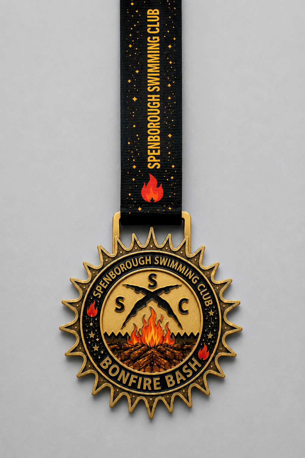 Bespoke swimming medal — Spenborough Swimming Club