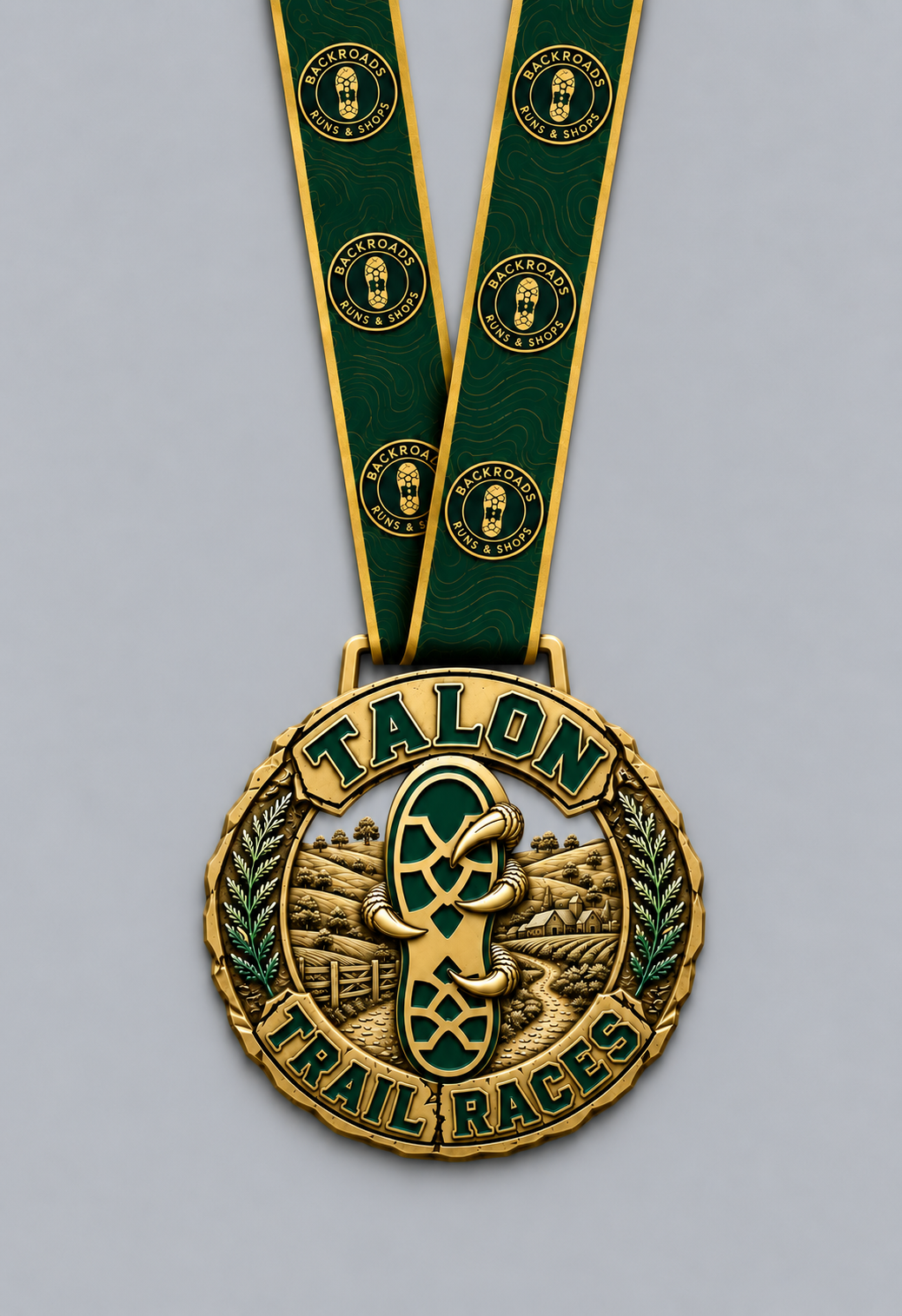 Bespoke running medal — Talon Trail Races
