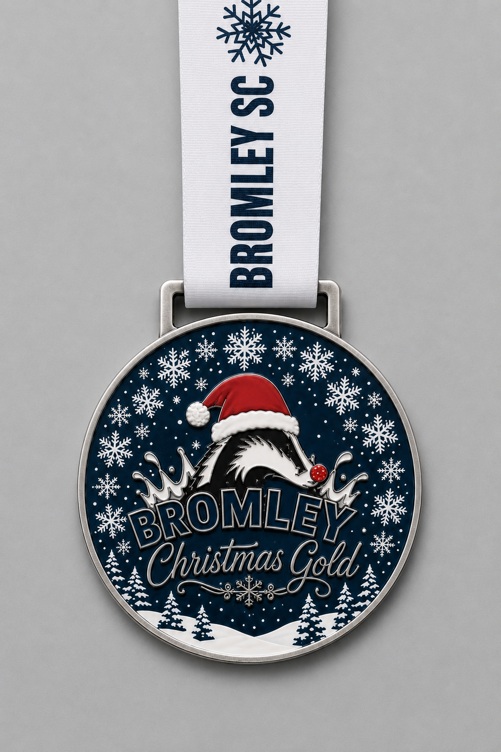 Bespoke swimming medal — Bromley SC Christmas Gold Meet