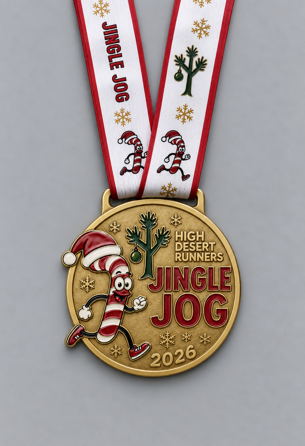 Bespoke running medal — Jingle Jog Run